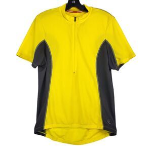 NOVARA Cycling Jersey Shirt Adult Large Yellow Gray Racing Activewear Athletic